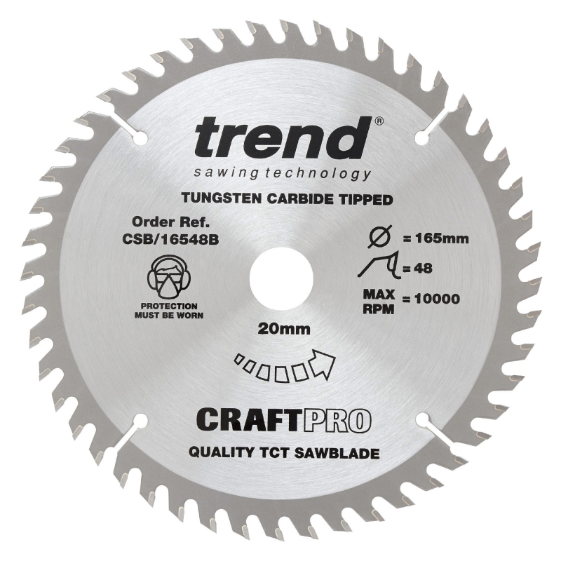 TREND TREND CSB/16548B 165mm x 20mm 48T Craft Saw Blade