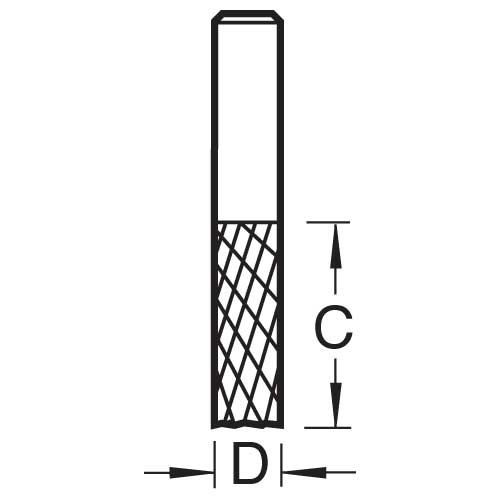 TREND TREND S49/1X1/4STC Carbide Rasp 6.3mm x 20mm