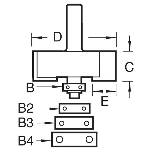 TREND TREND 46/39X8MMTC Bearing Guided Rebate Set 35mm x 12.7mm