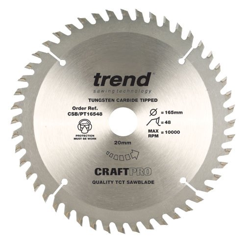 TREND TREND CSB/PT16548 165mm x 20mm 48T Plunge Saw Blade