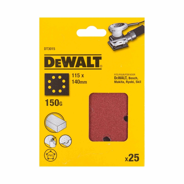 DEWALT DEWALT DT3015QZ 115x140mm 150G Sanding Sheet 25 pack