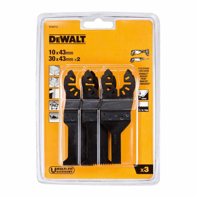 DEWALT DEWALT DT20713QZ Multi Tool 3 piece Accessory Set