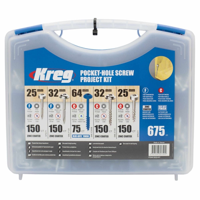 KREG KREG SK03-INT Pocket Hole Screws, 5 Types 675pk