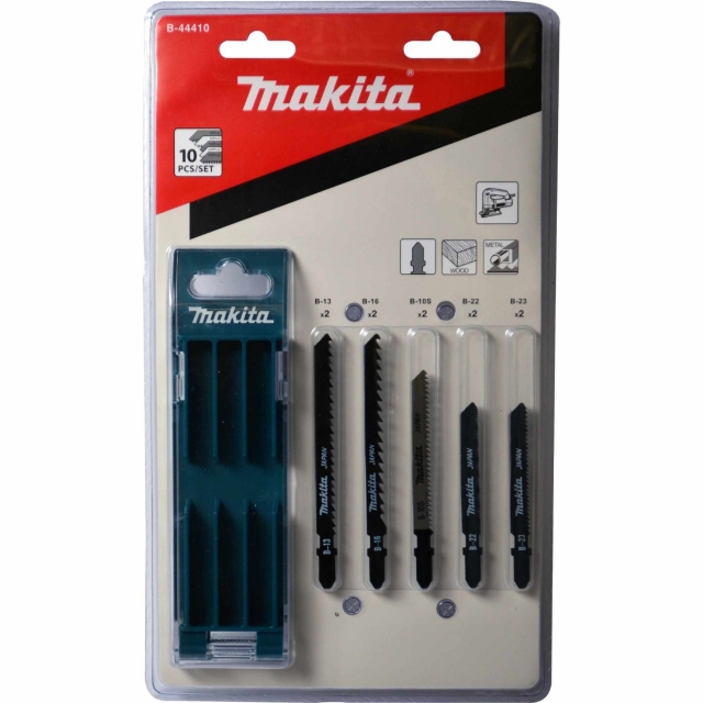 MAKITA MAKITA B-44410 10 Piece Jigsaw Blade Set with Storage  Case