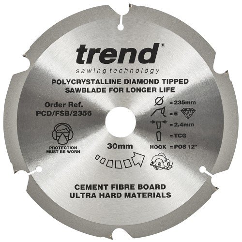 TREND TREND PCD/FSB/2356 235mm x 30mm 6T PCD Saw Blade