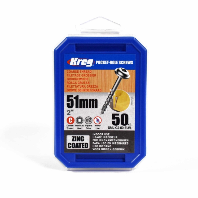 KREG KREG SML-C2-50-INT 51mm Coarse Washer Head Screws 50pk