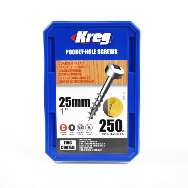 KREG KREG SPS-C1-250-INT 25mm Coarse Pan Head Screws 250pk