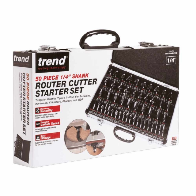 TREND TREND SET/SS50X1/4TC 50pc 1/4&quot; Starter Cutter Set
