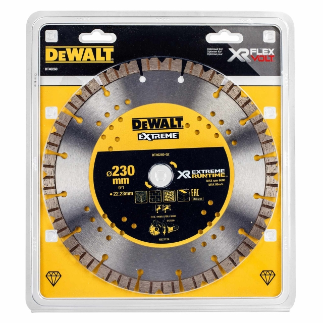 DEWALT DEWALT DT40260QZ 230mm x 22.23mm Extreme Runtime™ Diamond Blade