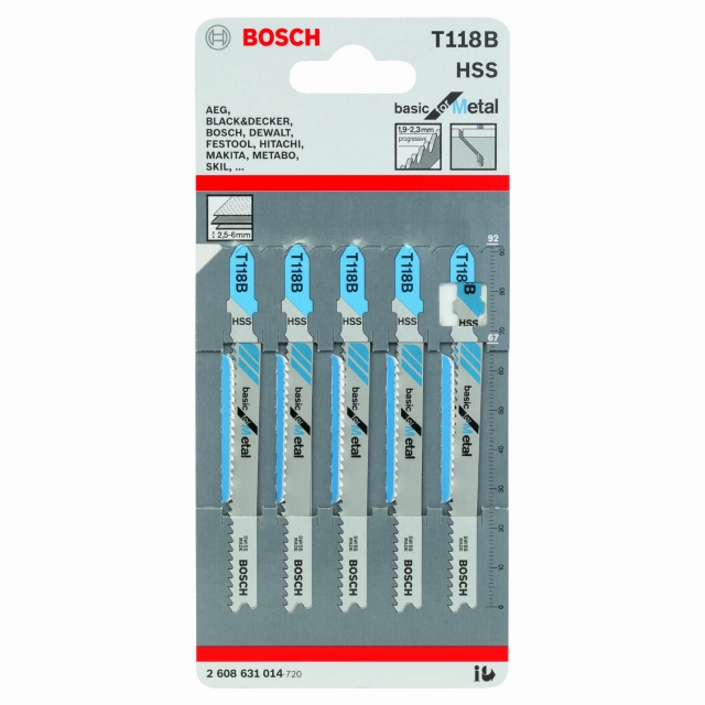 BOSCH BOSCH Jigsaw blade T 118 B Basic for Metal 5 pack
