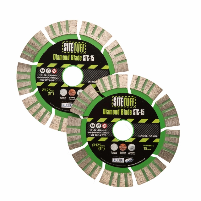 PREMIER DIAMOND PREMIER DIAMOND DP14492 125mm Wall Chasing Blades 2 pack