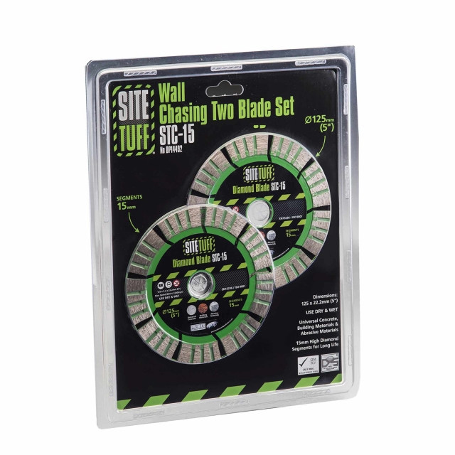 PREMIER DIAMOND PREMIER DIAMOND DP14492 125mm Wall Chasing Blades 2 pack